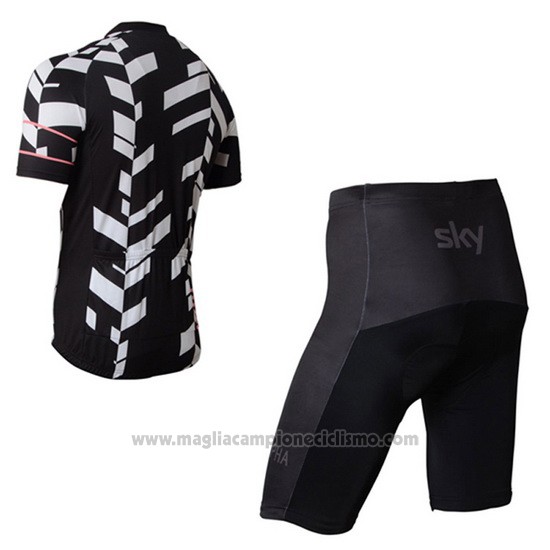 2015 Abbigliamento Ciclismo Rapha Bianco e Nero 1 Manica Corta e Salopette